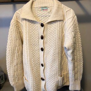 Spectacular Vintage Donegal Aran Wool Sweater